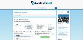 Bandwidth Pool Website - Bandwidth Calculator